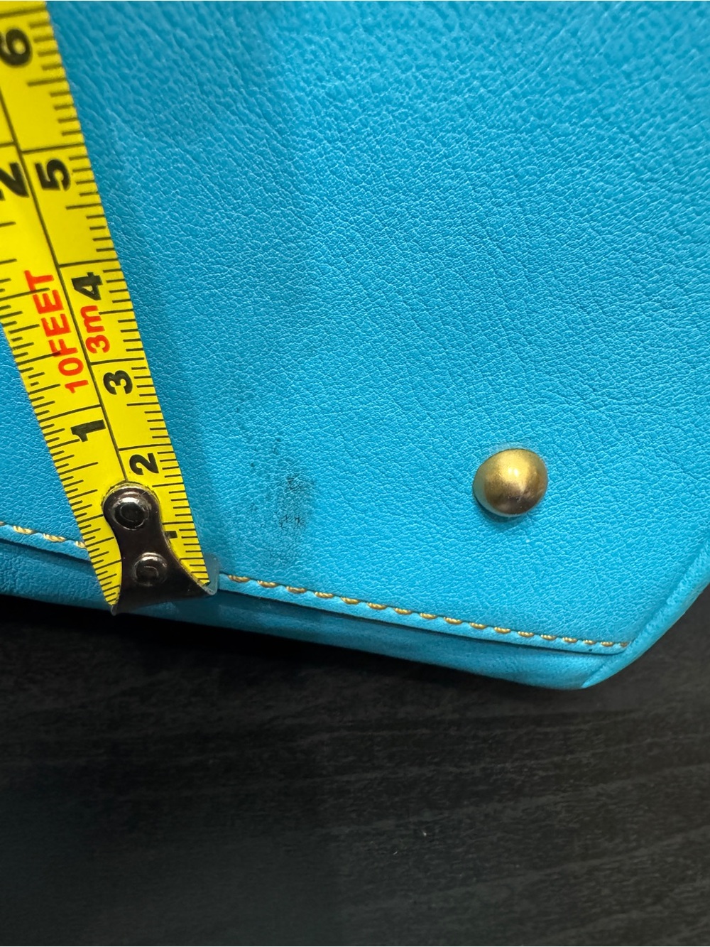 Dooney Florentine Leather Large Barlow Satchel Sky Blue - Picture 6 of 10